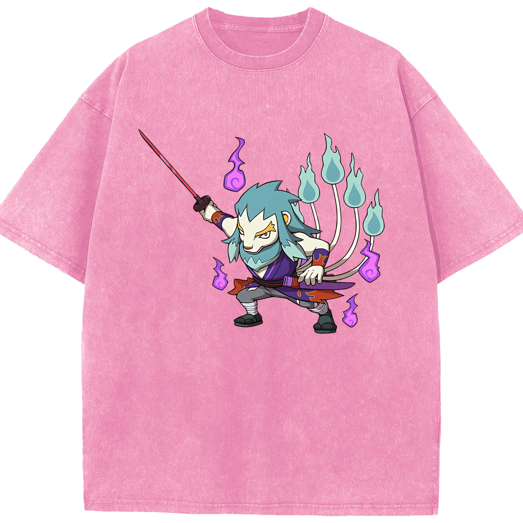 （画像用） 妖怪ウォッチ Yo-kai Watch 綿100% ヴィンテージ風 半袖Tシャツ（フロントプリント）